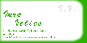 imre velics business card